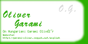 oliver garami business card